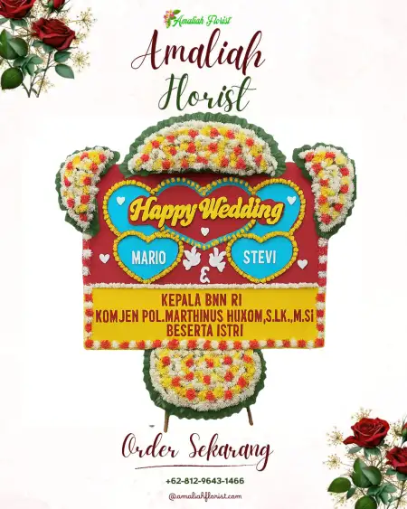 Papan Bunga Pernikahan Karangpakel